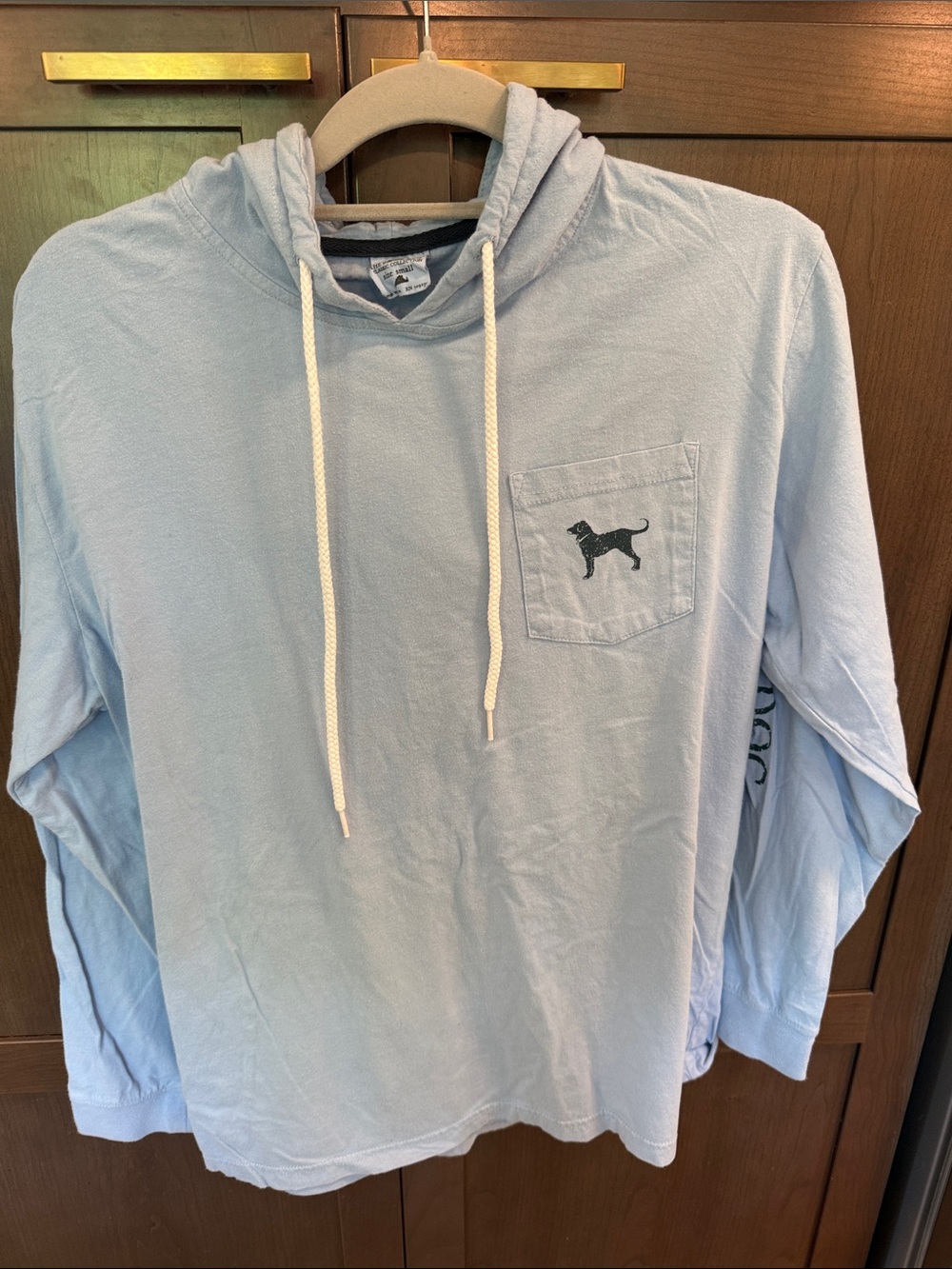 The Black Dog Light Blue Long Sleeve Hooded Tee
